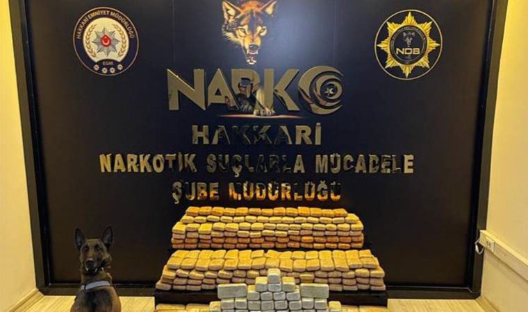 Hakkari’de 241 kilo eroin ele geçirdi