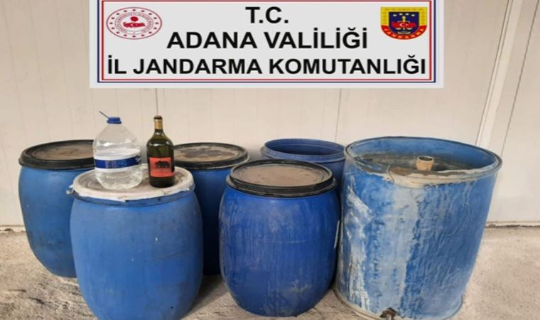 Adana'da 500 litre sahte içki ele geçirildi