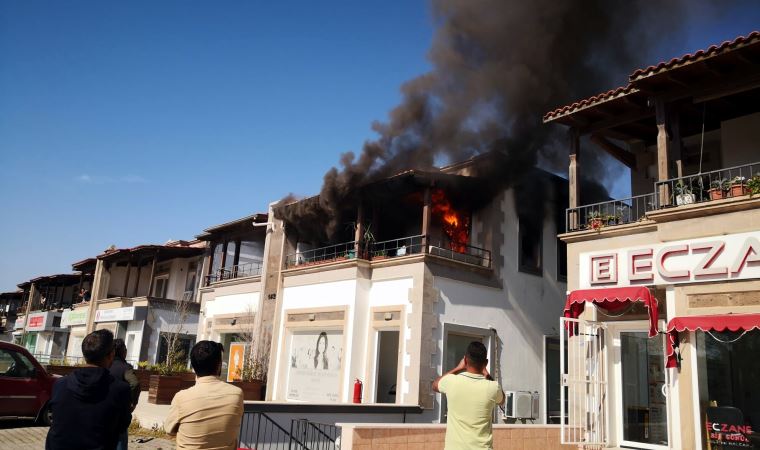 Bodrum'da evde yangın; eşyalar kullanılamaz hale geldi