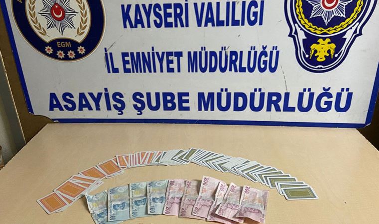 Kayseri'de kumar oynayan 23 kişiye 41 bin tl ceza