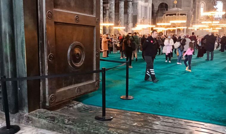 Ayasofya Camisi'nin İmparator Kapısı onarıldı