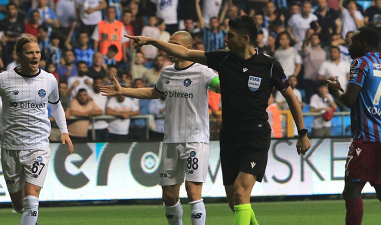 Trabzonspor, Adana Demirspor maçında ilginç an!  Hakem geri çağırdı...