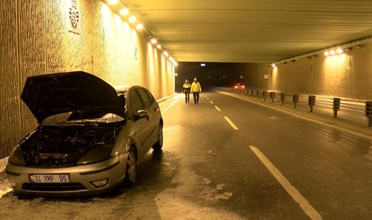 Sarıyer'de otomobil yangını: Bir anda alev aldı