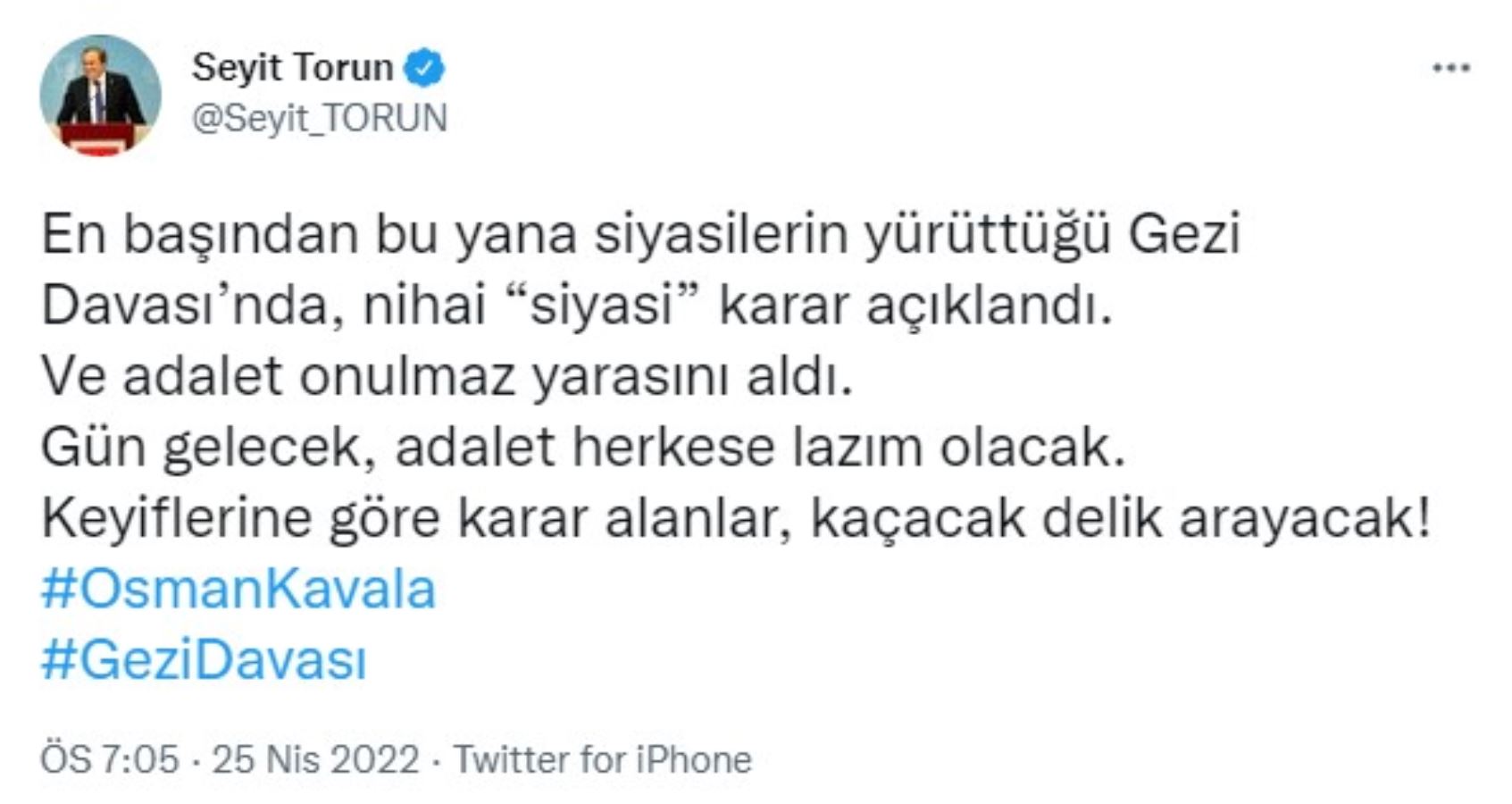 Gezi Parkı davası kararına tepki yağıyor: 'Saray'ın karanlığı bitecek, Gezi hep kalacak'