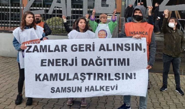 SAMGAZ önünde eylem: Doğalgaz zammı yurttaşı isyan ettirdi