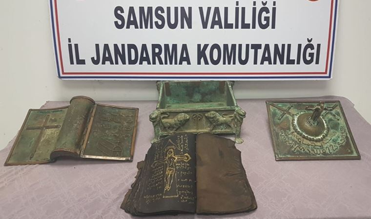 Samsun'da deri üzerine Aramice yazılmış İncil ele geçirildi