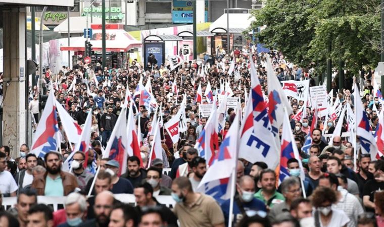 Yunanistan’da ABD ve savaş karşıtı gösteri