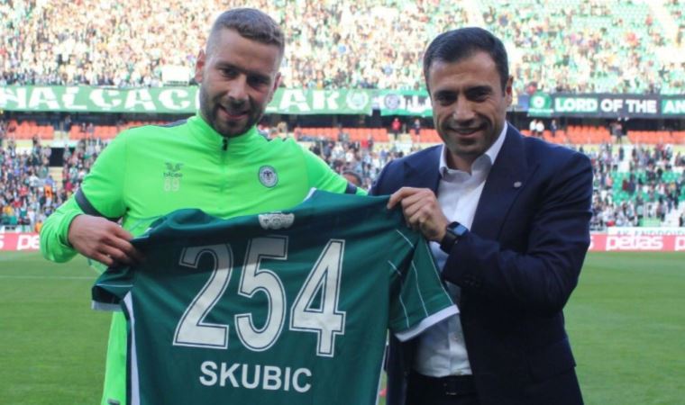 Skubic, Konyaspor formasıyla 254. maçında