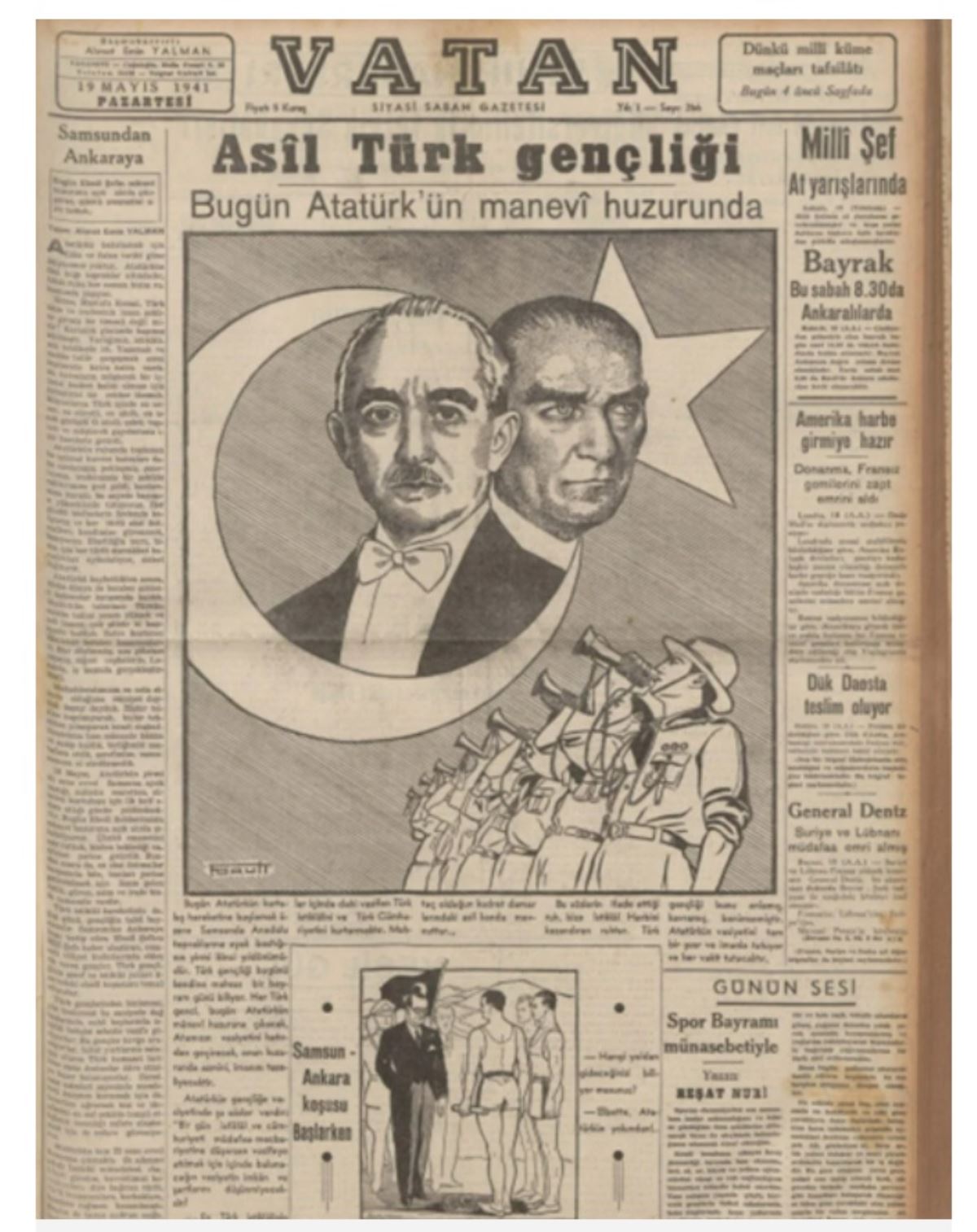 19 Mayıs Atatürk'ü Anma, Gençlik ve Spor Bayramı tarih boyu gazete manşetlerinde nasıl kutlandı?