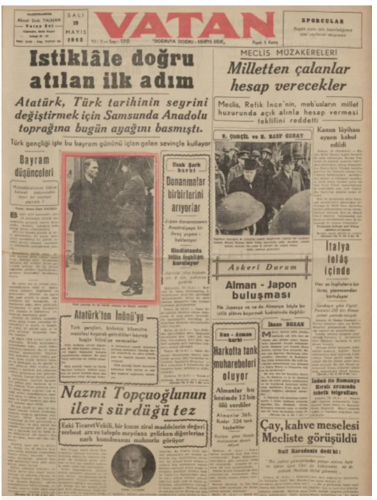 19 Mayıs Atatürk'ü Anma, Gençlik ve Spor Bayramı tarih boyu gazete manşetlerinde nasıl kutlandı?