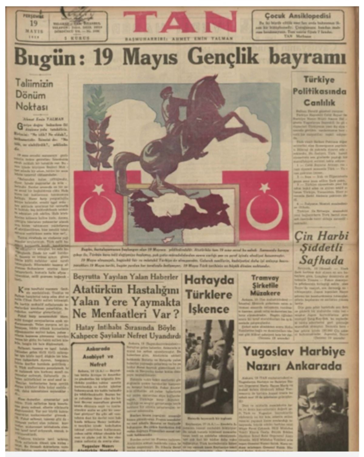 19 Mayıs Atatürk'ü Anma, Gençlik ve Spor Bayramı tarih boyu gazete manşetlerinde nasıl kutlandı?