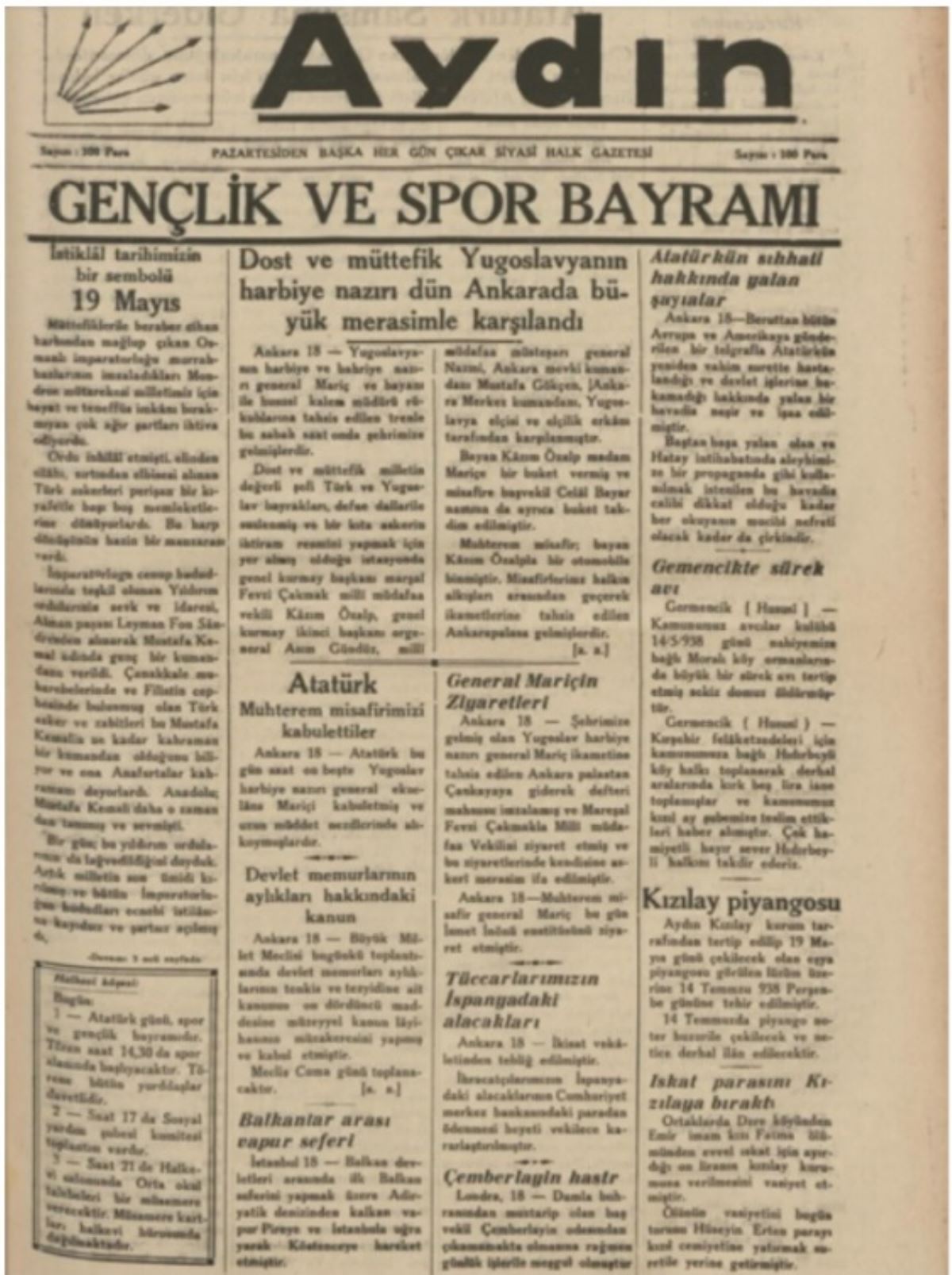 19 Mayıs Atatürk'ü Anma, Gençlik ve Spor Bayramı tarih boyu gazete manşetlerinde nasıl kutlandı?