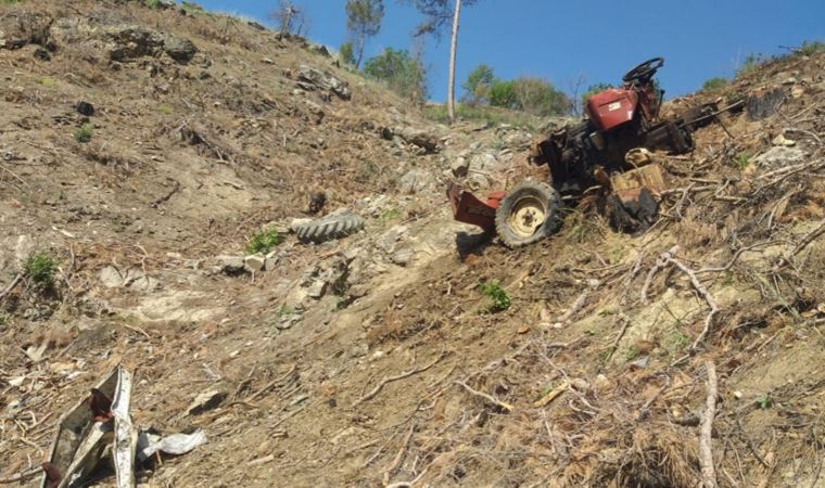 Traktör 300 metrelik uçuruma yuvarlandı: 1 ölü