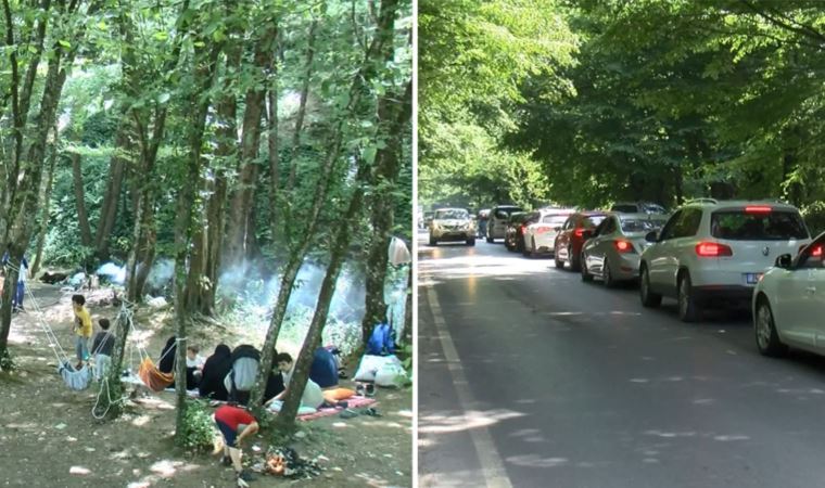 Belgrad Ormanı'na piknikçi akını: 'İstanbul'dan ancak bu şekilde çıkabiliyoruz'