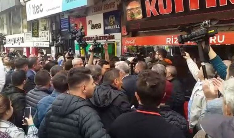 Ekrem İmamoğlu, Erdoğan'ın memleketinde sloganlarla karşılandı