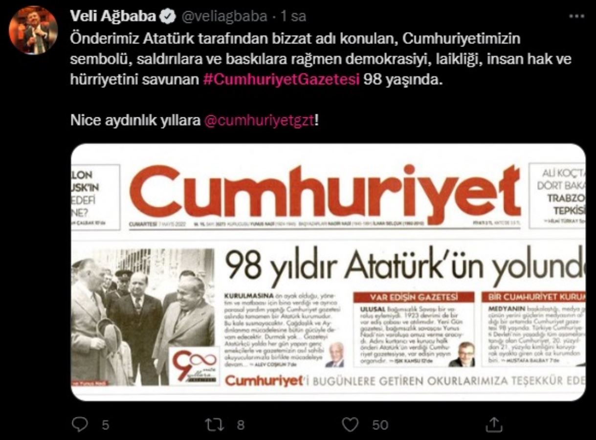 Siyasilerden Cumhuriyet'e yıldönümü mesajları: 'Basınımızın koca çınarı'