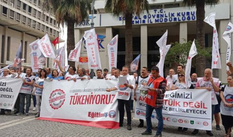 İzmir'de TÜİK protestosu: Kamu emekçileri hesabını sandıkta AKP’ye soracak