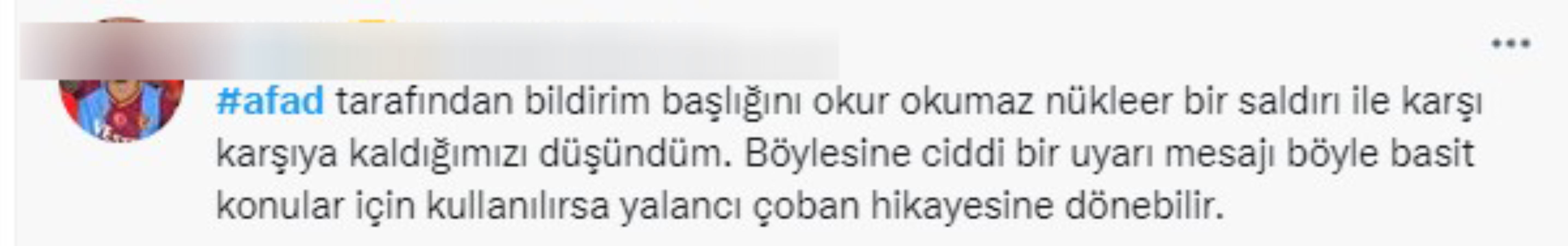 AFAD'dan gelen 'hayati uyarı bildirimi' sosyal medyada gündem oldu