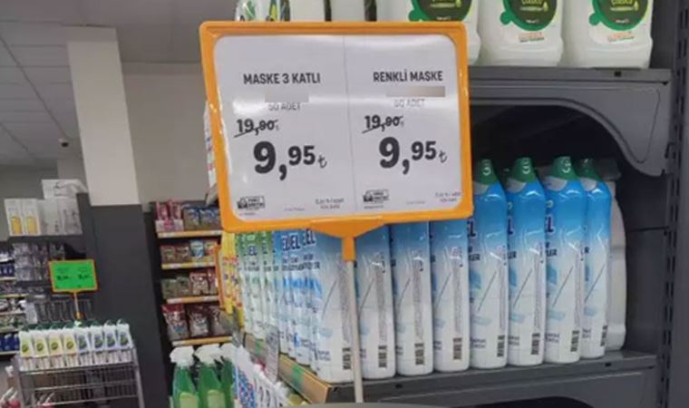 Pandemi başında 300 TL'ye satılan maske fiyatlarında sert düşüş