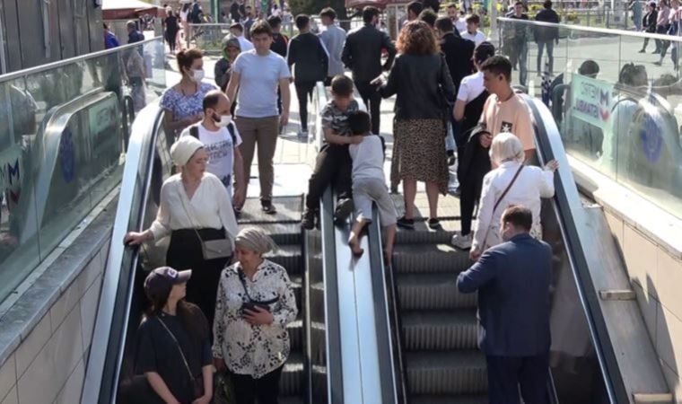 Yürüyen merdivenlerde tehlikeli oyun (05 Haziran 2022) (Video Haber)