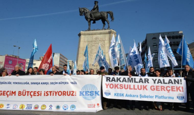 KESK, yüzde 30’luk artışı protesto etti: Rakamlar yalan, yoksulluk gerçek