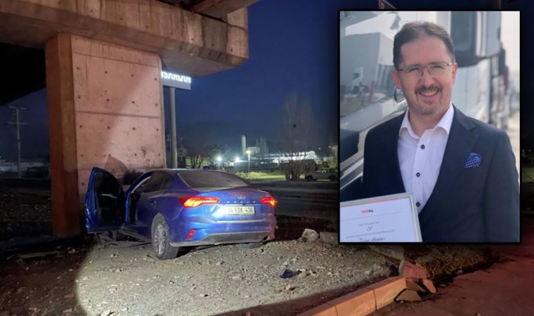 Köprü ayağına çarpan otomobilin sürücüsü öldü