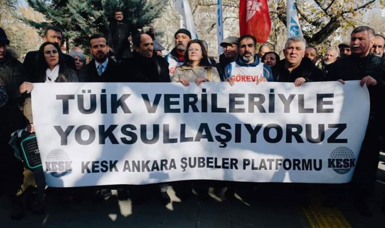 KESK, enflasyon verilerini protesto etti: TÜİK verileri sahte rakamlardan ibaret