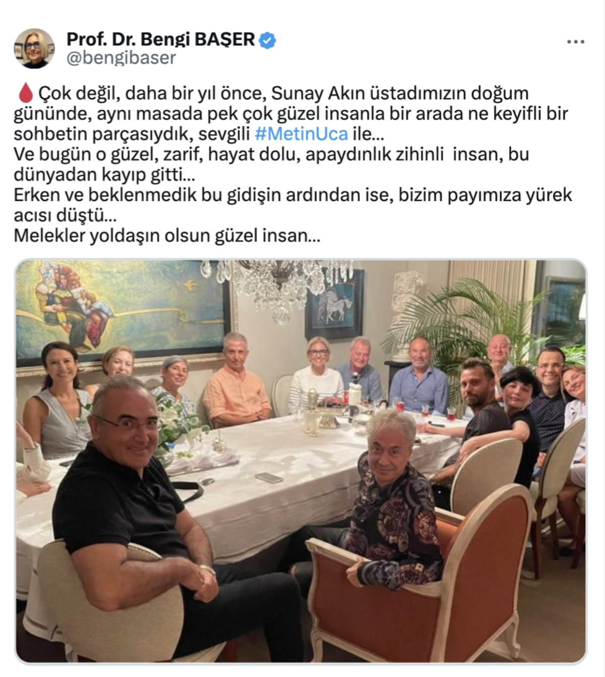 Ünlülerden Metin Uca için taziye mesajları: 'İnanamıyorum...'