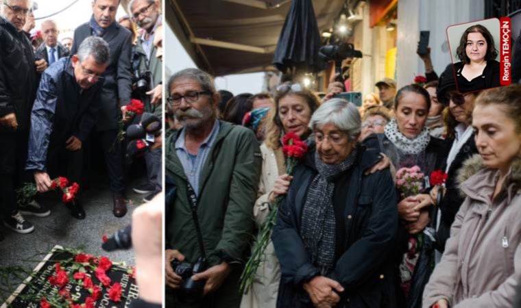 Hrant Dink'in arkadaşları, Agos gazetesi önünde açıklama yaptı: Bu davanın peşini bırakmayacağız