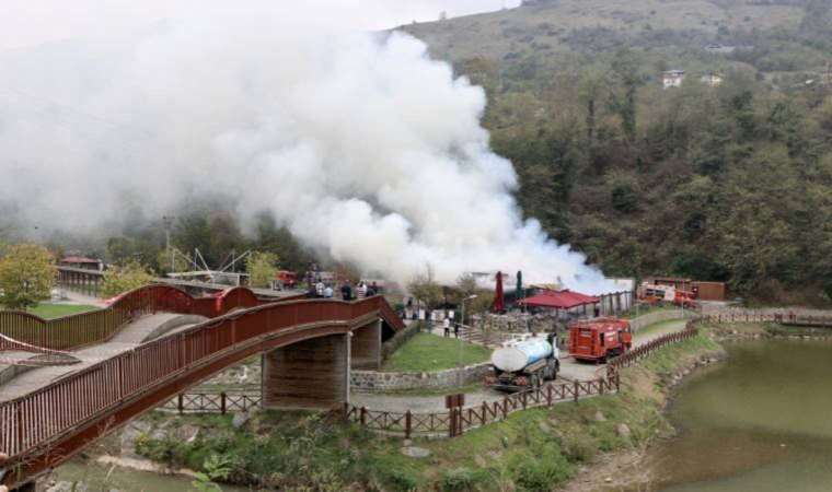 Trabzon Büyükşehir Belediyesi sosyal tesisinde bulunan restoranda yangın!