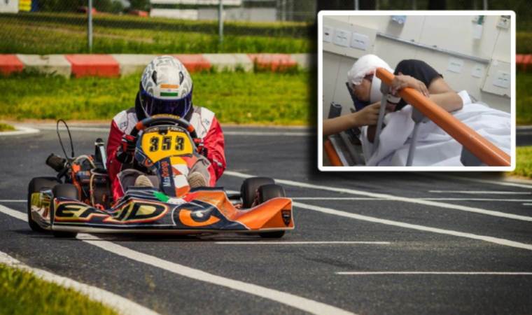 Kartingde korkunç kaza: Kafa derisi koptu