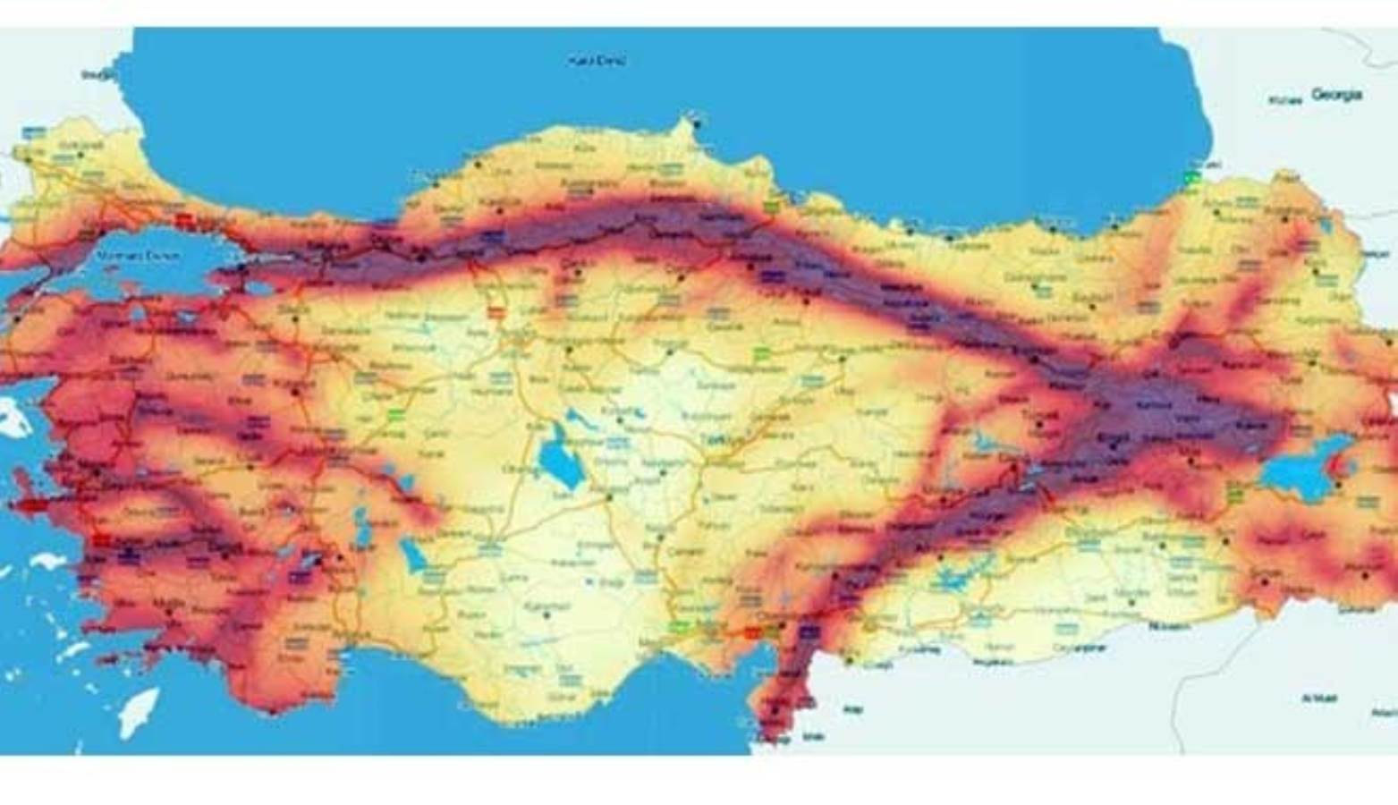 Türkiye'nin diri fay hatları 45 ilden geçiyor:  MTA diri fay haritasında hangi iller var?