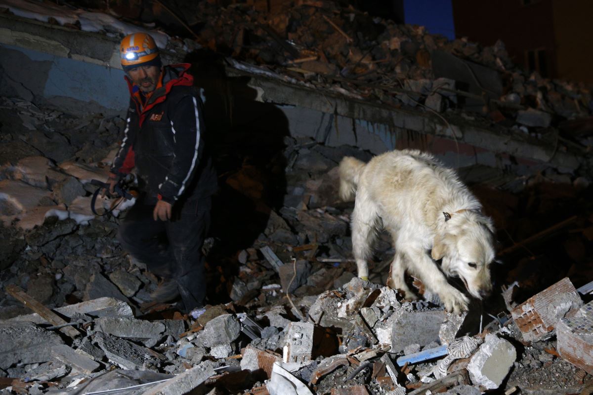 Arama kurtarma ekipleri dört gözle "Poyraz"ın havlamasını bekliyor