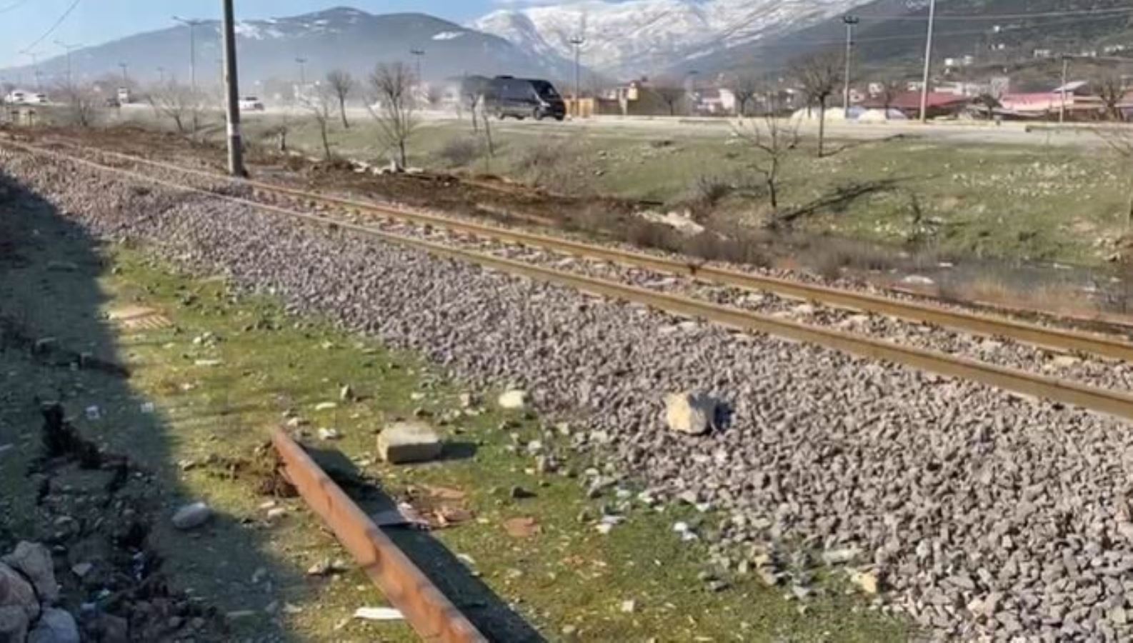 Kahramanmaraş merkezli depremin kırılan fay hattı görüntüleri