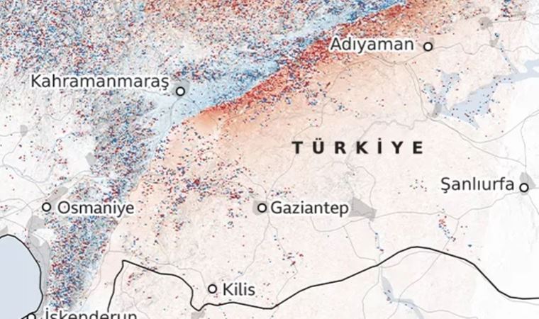 Kahramanmaraş depremlerinin yol açtığı yer hareketleri uzaydan haritalandırıldı