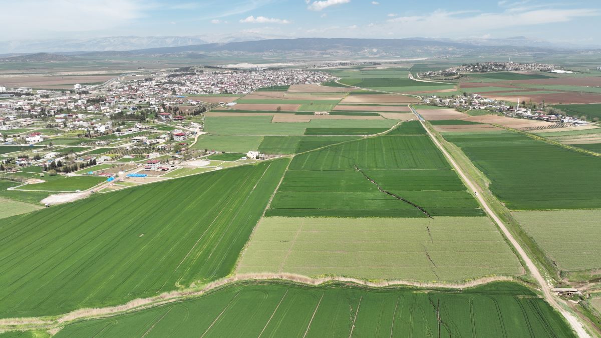 Deprem nedeniyle arazilerde 2 metreyi bulan çökmeler çiftçileri zorluyor