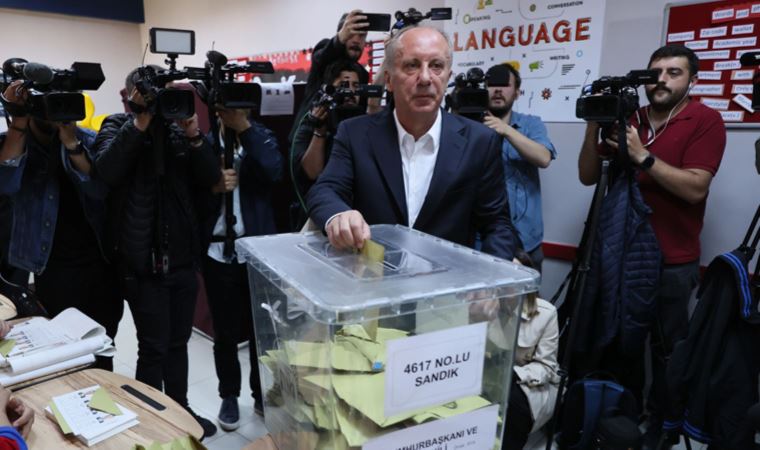 Memleket Partisi Genel Başkanı Muharrem İnce oyunu kullandı