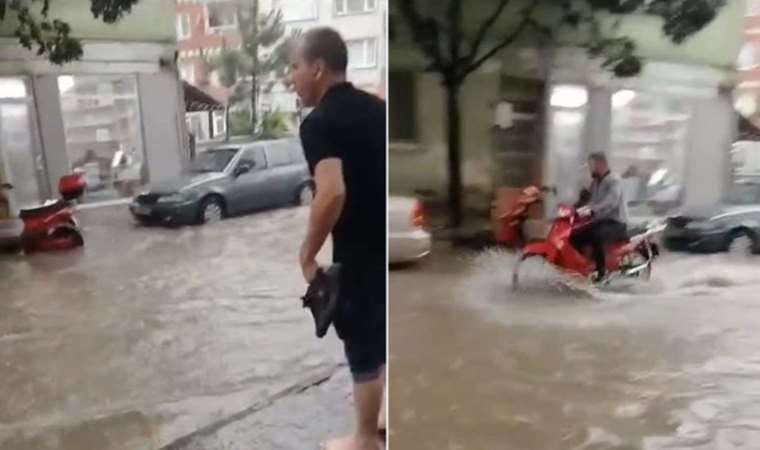 Bursa’da sağanak etkili oldu: Sokaklar göle döndü