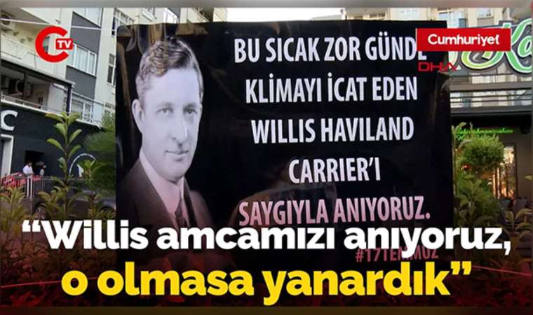 Adana'da gülümseten anlar.Klimanın mucidi anıldı, tatlı dağıtıldı