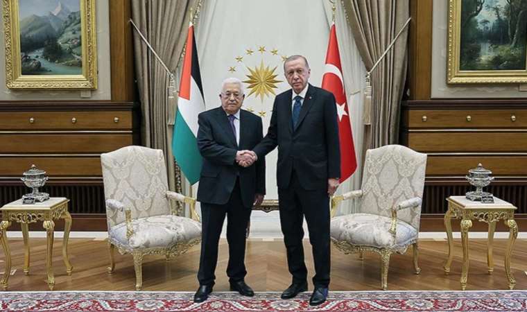 Erdoğan ile Filistin lideri Abbas bir araya geldi