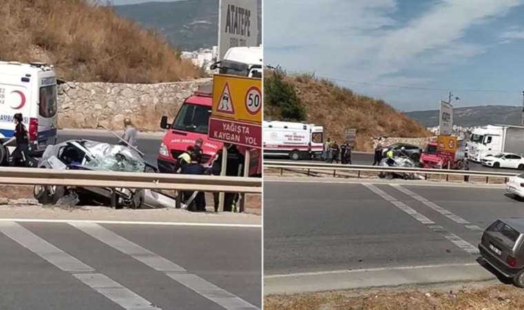 Bursa'da feci kaza... Araç bariyerlere girdi: 2 yaralı