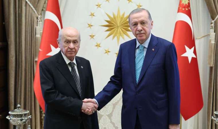 Erdoğan, Saray'da Bahçeli ile görüştü