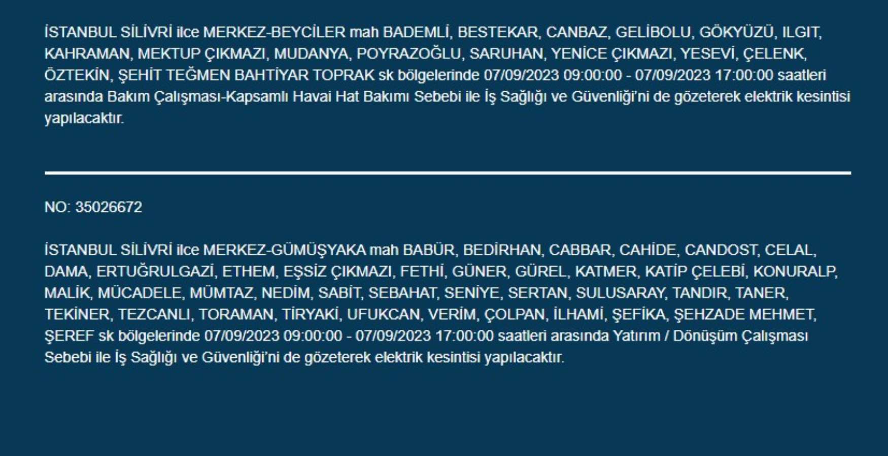 İstanbullular dikkat: 25 ilçede elektrik kesintisi