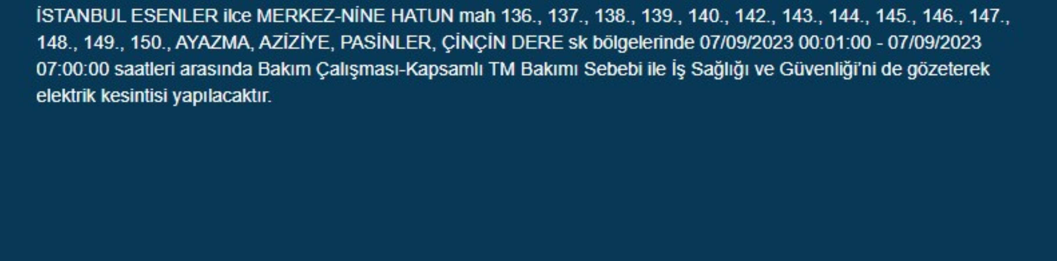 İstanbullular dikkat: 25 ilçede elektrik kesintisi