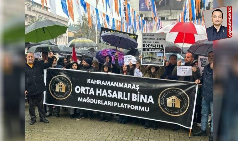 Depremzedelerden AKP önünde protesto: Derdiniz rant mı?