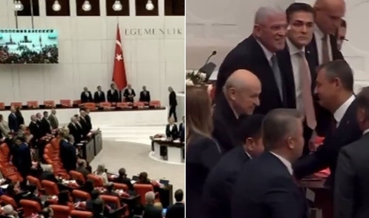 TBMM'de yeni yasama yılı başladı: CHP'liler ayağa kalktı ama alkışlamadı, Bahçeli Özel'le tokalaştı