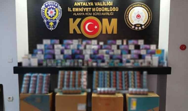 Antalya’da kaçak sigara operasyonu: 3 tutuklama