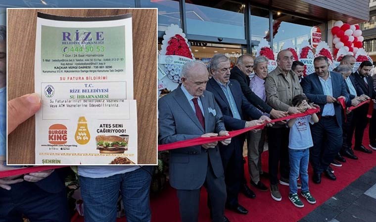 Erdoğan'ın memleketinde 'Burger King' krizi: AKP'li belediye faturaya reklam almış!