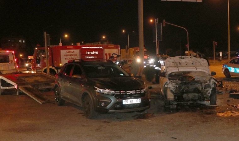 Samsun'da zincirleme trafik kazası: 4 yaralı