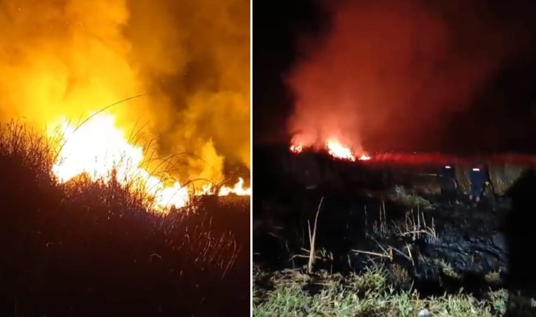 Hakkari'de kuş cenneti alev alev yandı